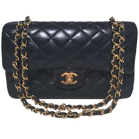 navy chanel handbag|vintage navy blue chanel bag.